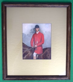 Red Coat Huntsman Watercolour by Joshua Dighton