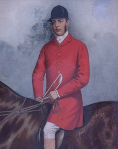 Red Coat Huntsman Watercolour by Joshua Dighton