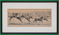 The Maryland Hunt Club 1930 Drypoint by Paul Brown