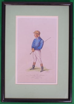 George Fordham Jockey The Demon 2382 Winners By 1887 Watercolour by Astor