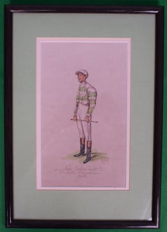John Evelyn Watts Jockey Eighty-Four Winners 1903 Watercolour by Astor