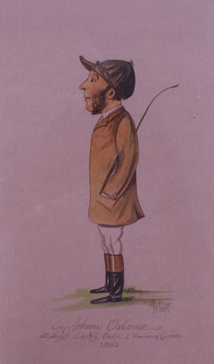 Johnny Osborne Jockey St. Leger, Derby, Oaks, 2 Thousand Guineas 1895 Watercolou