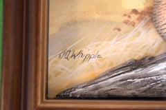 Hand Painted Bob White Quail Composition Relief Sculpture & Landscape by Joseph