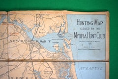 Hunting Map Issued By The Myopia Hunt Club Linen Matte on Board
