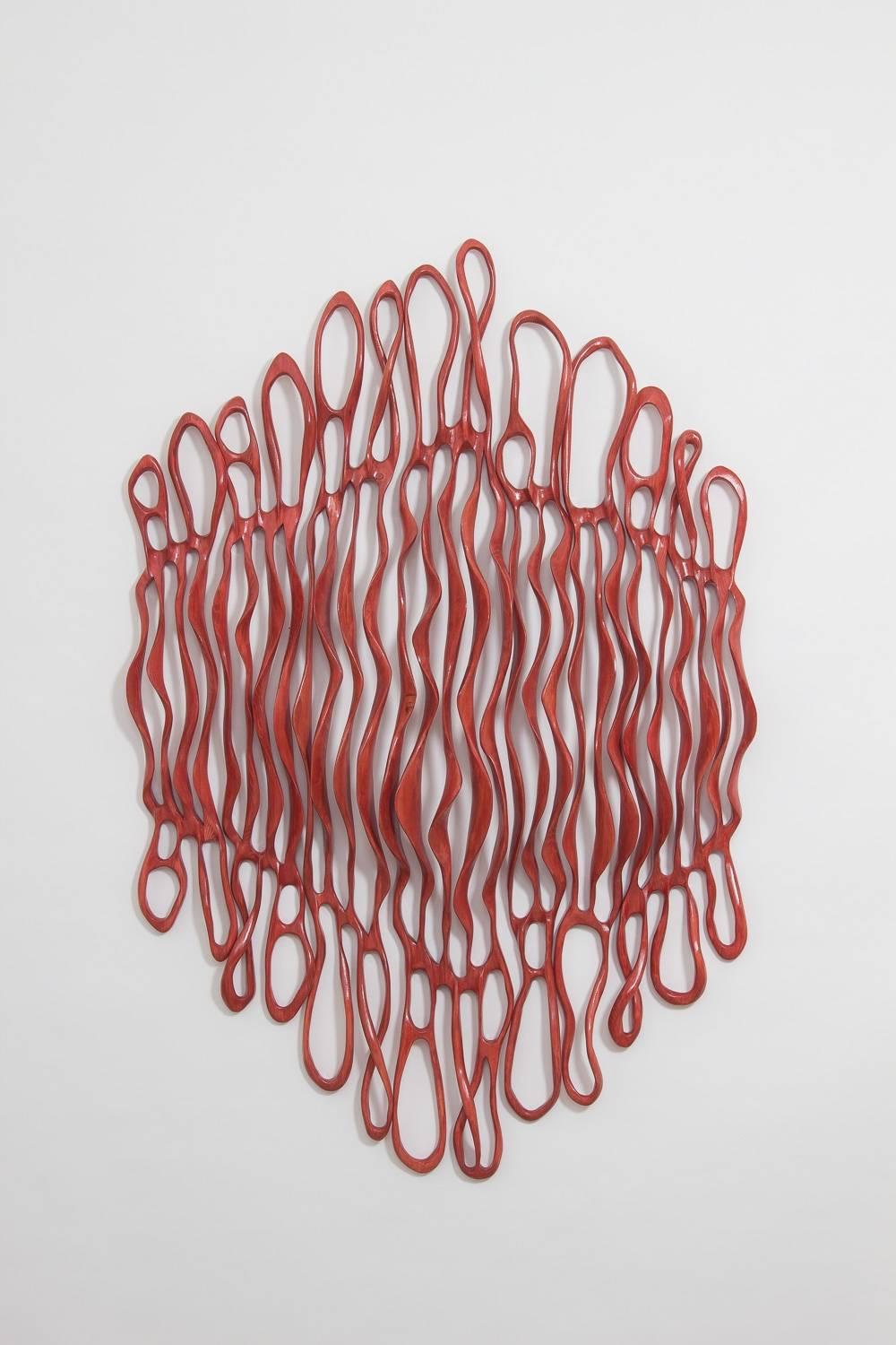 Red Dawn Cascade - Sculpture by Caprice Pierucci