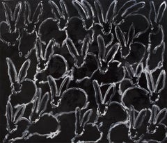 Untitled- Bunnies on Black Diamond Dust