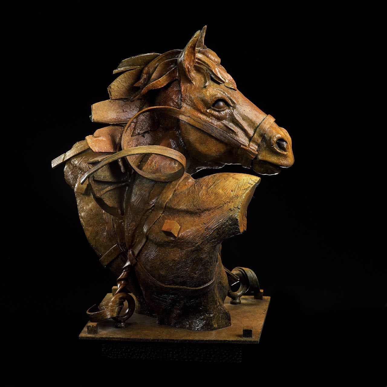 Ted Gall Figurative Sculpture - Equine Passenger