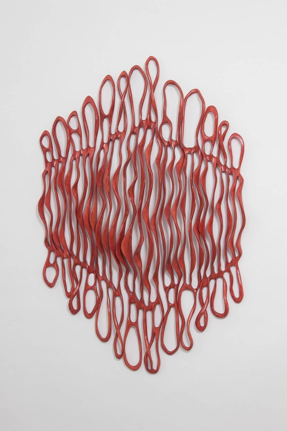 Red Dawn Cascade - Contemporary Sculpture by Caprice Pierucci