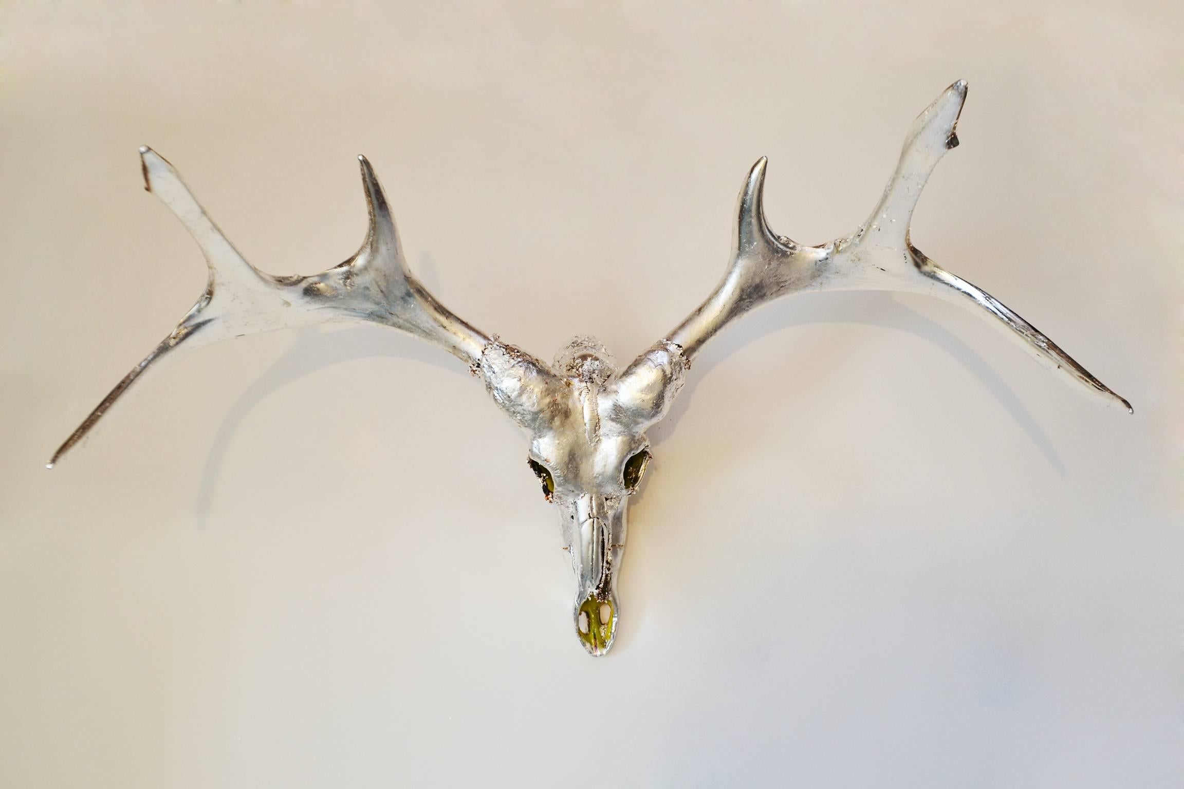 Grant Garmezy Figurative Sculpture - Silver Buck