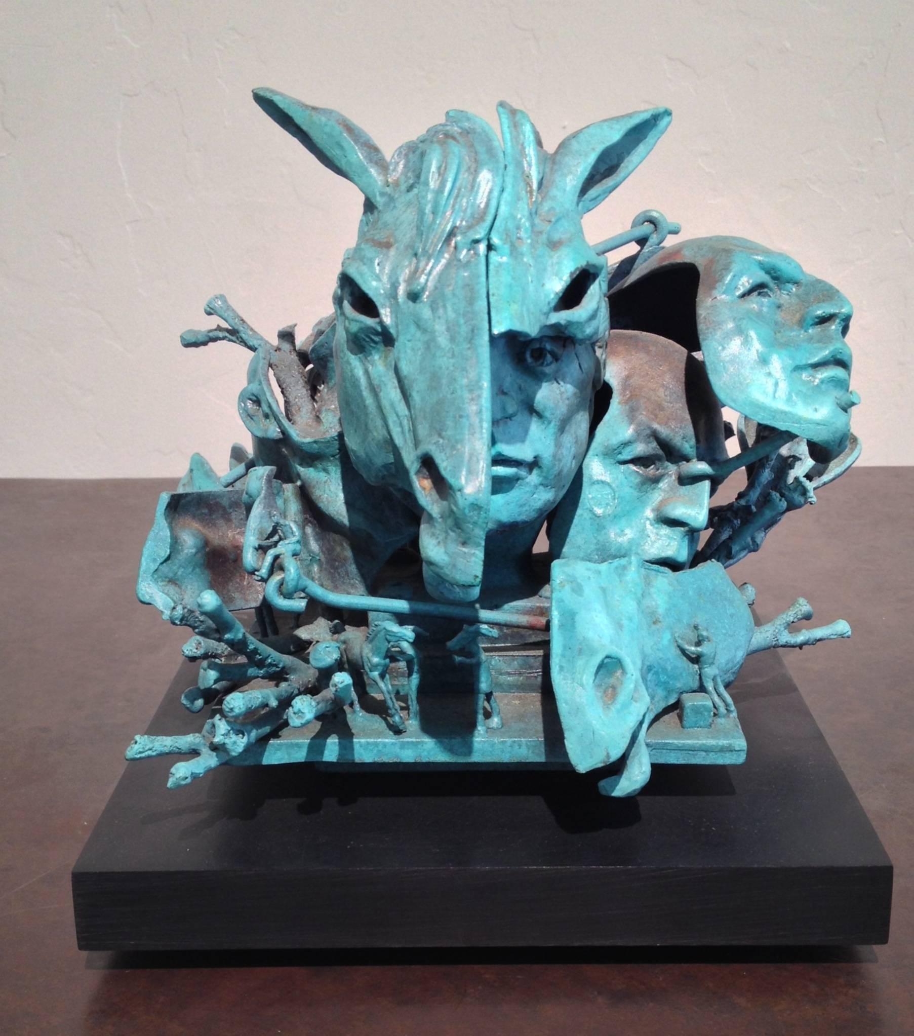 Horse Facets Plaza - Sculpture by Ted Gall