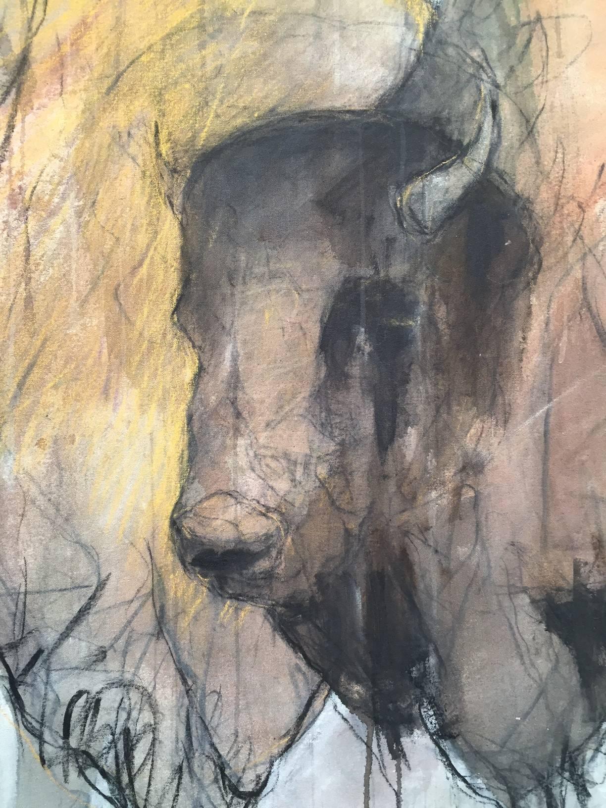 Helen Durant has been experimenting with paint, torn paper, graphite, and found objects for most of her life. From a formal painting class at the old Atlanta School of Art to her current studio at Goat Farm, Durant has invented her own ways of