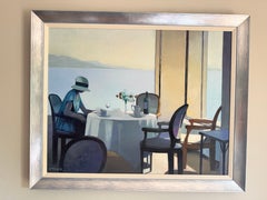 Dipinto a olio originale della serie “Contemplazione”, impressionismo astratto, metà del XX secolo
