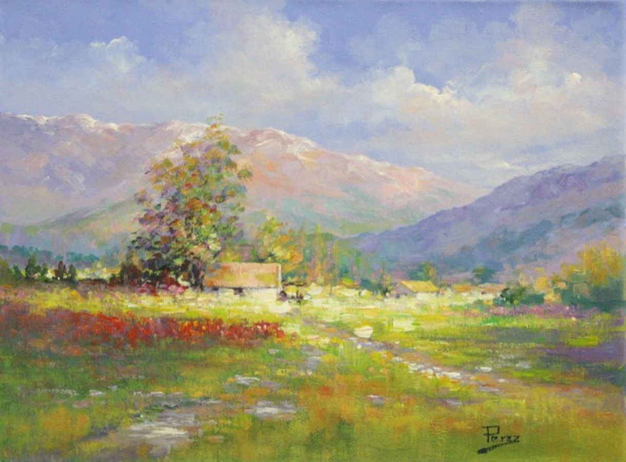 Alex Perez - Golden Hour-Acrylic on Canvas-Unstretched. Signed, comes