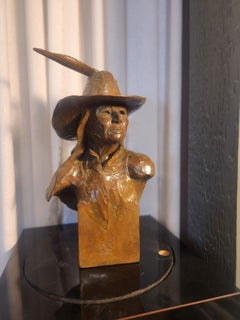 Frank/Navajo Bronze Figurative Sculpture, Contemporary, Ed/25, 11x7