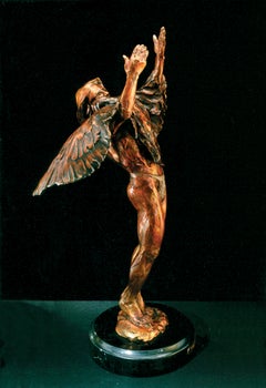 Honor the Eagles, Bronze Sculpture, Contemporary, 25" high