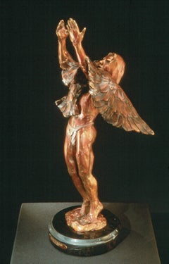 Honor the Eagles, Bronze Sculpture, Contemporary, 25" high