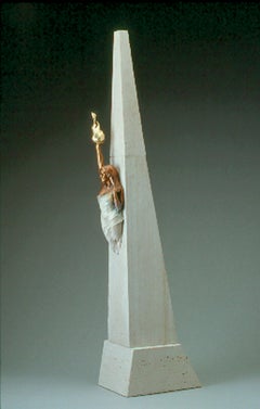 Dawn by Denny Haskew, Bronze Sculpture, Contemporary Figurative, 29" high