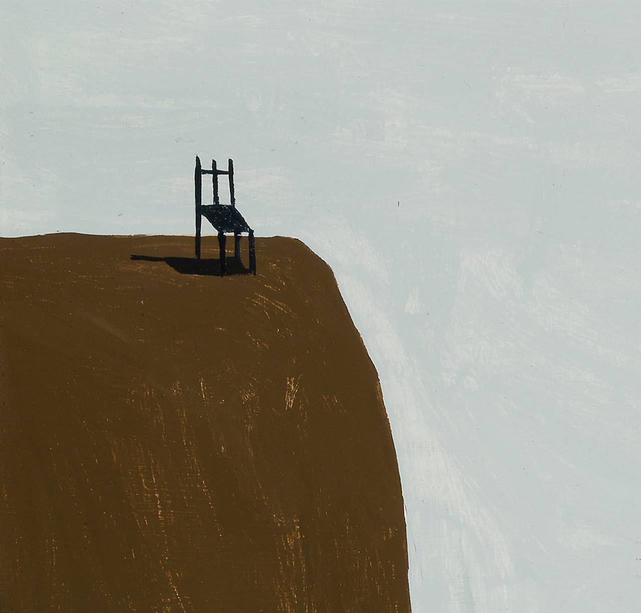 Chair on Edge Cliff - Contemporary Painting by Noel McKenna