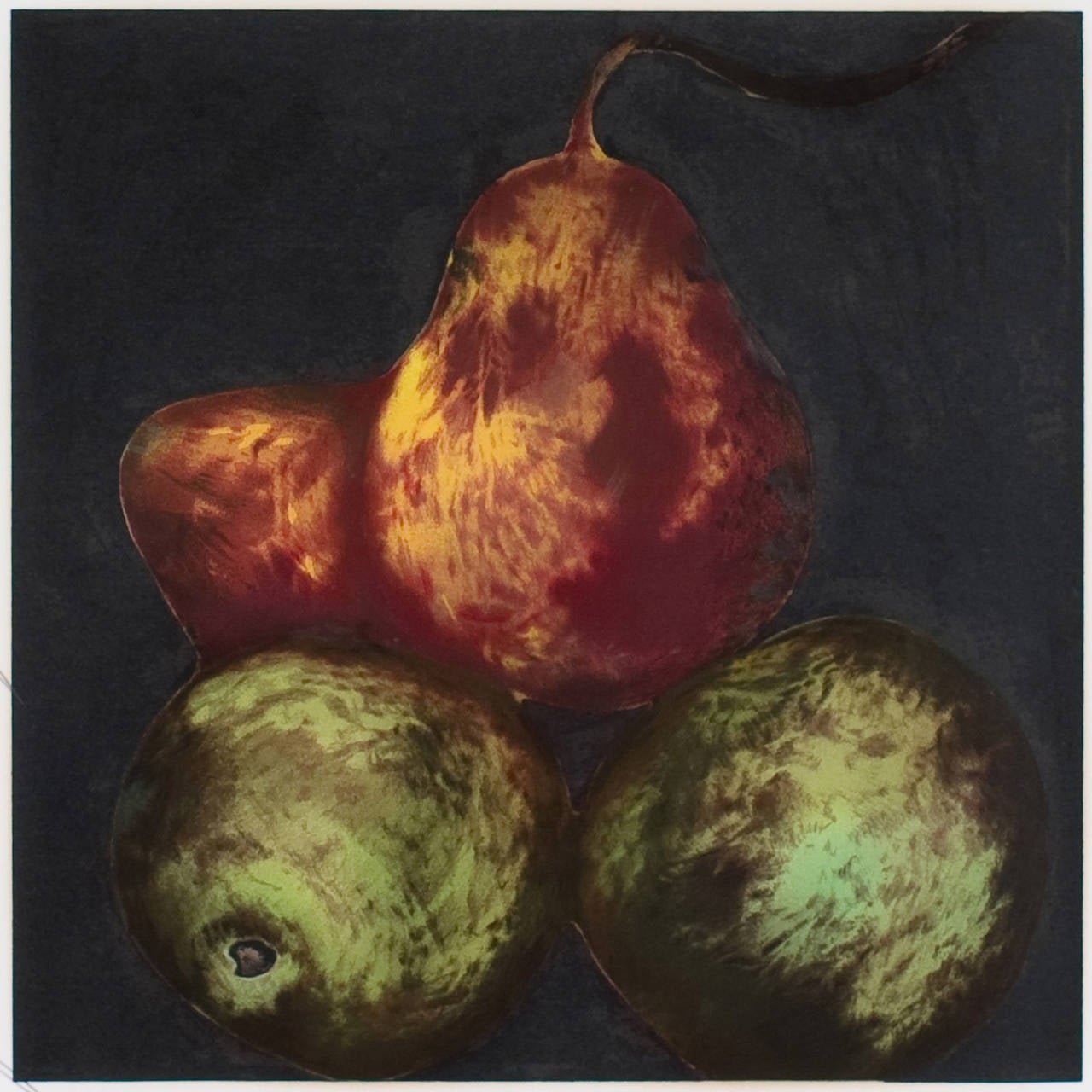 Donald Sultan Still-Life Print - Red Pear, ed 54/125 from "Fruits and Flowers"