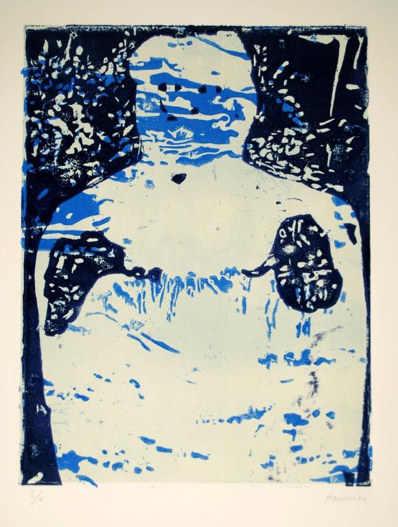 Serie "Eye(s)" bleu - Print by Manuel Amorim