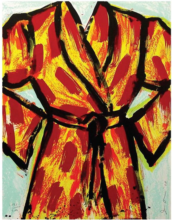 Black Ink Robe - Print by Jim Dine