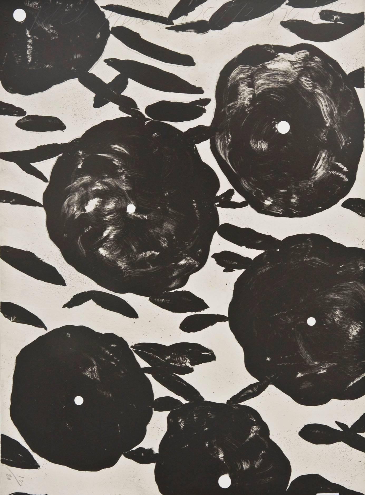Black Flowers October 13, 1996 (10/20) - Print by Donald Sultan