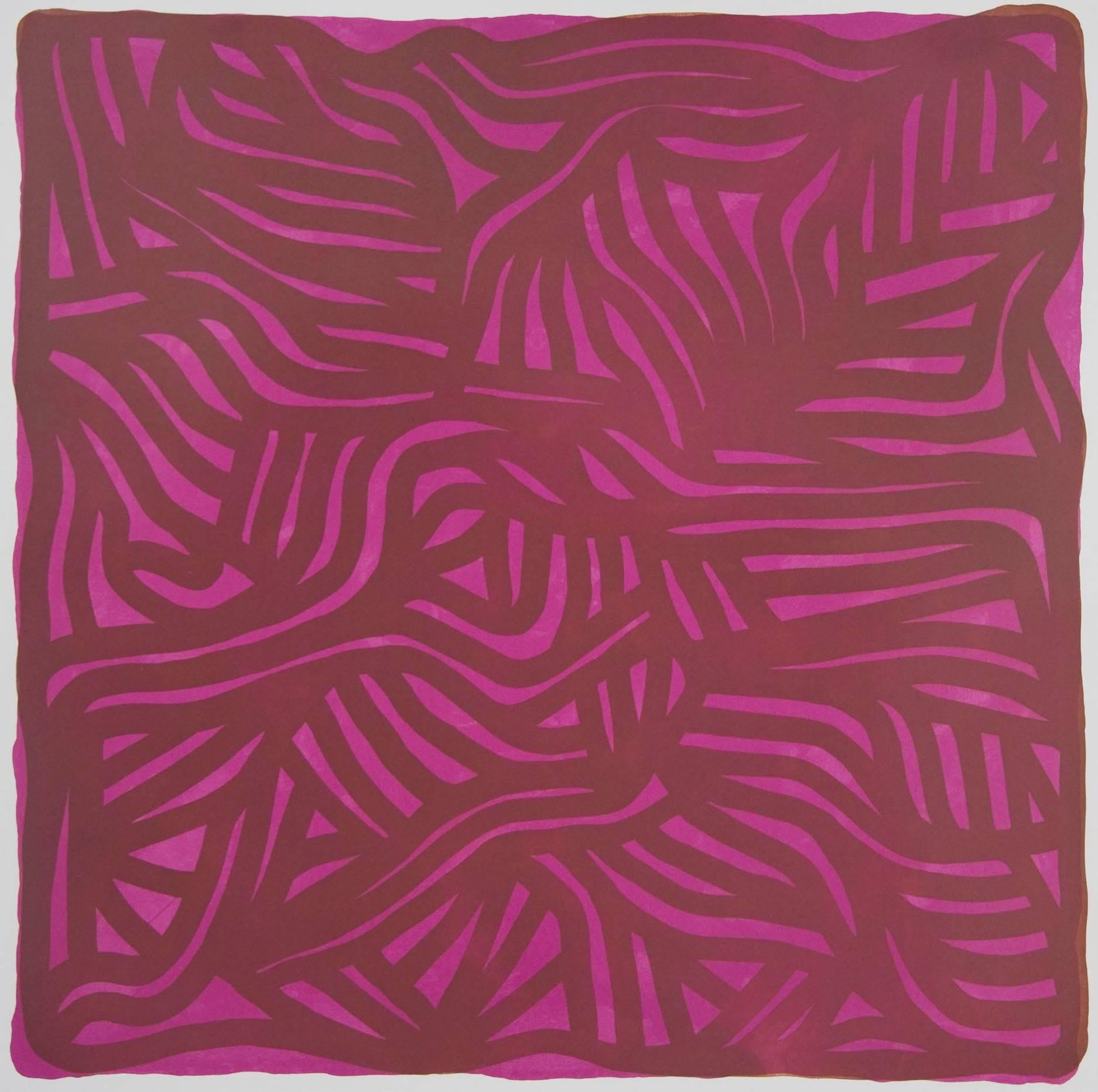 Sol LeWitt Abstract Print - Untitled (Purple)