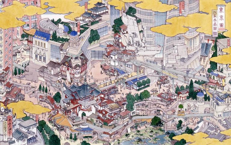 Tokei (Tokyo): Roppongi Hills - Print by Yamaguchi Akira