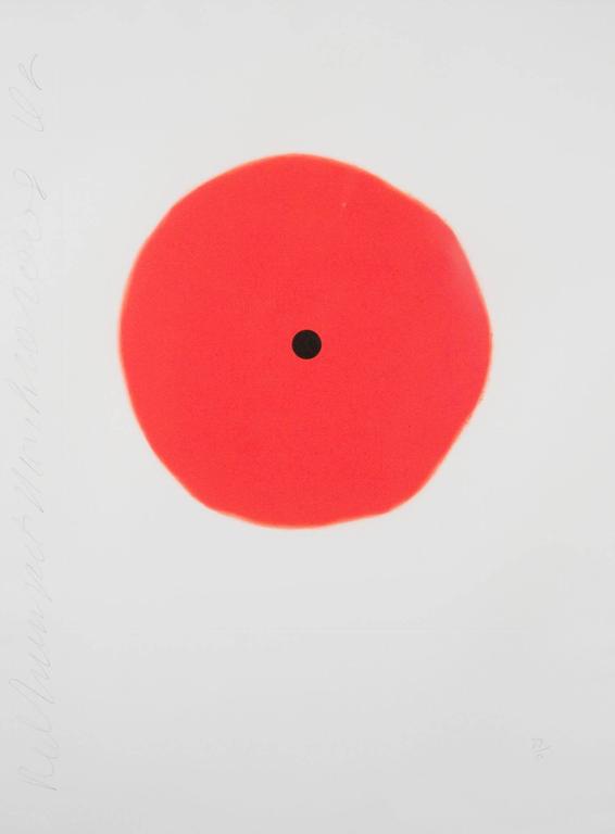 Donald Sultan, Red Trumpet, 2008, (4/50) aquatint, (Red) - Print by Donald Sultan