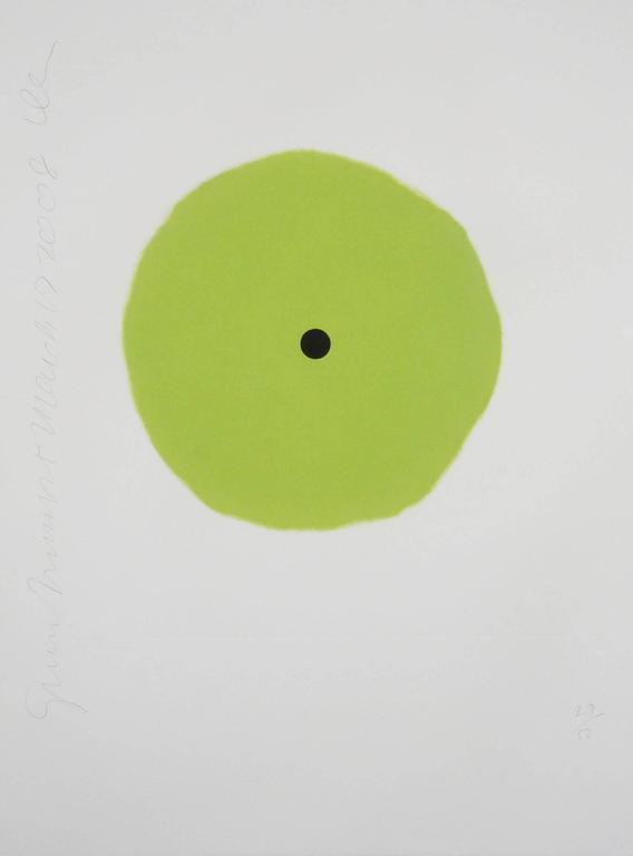 Donald Sultan, Green Trumpet, 2008, (4/50) aquatint, (Green and Black) - Print by Donald Sultan