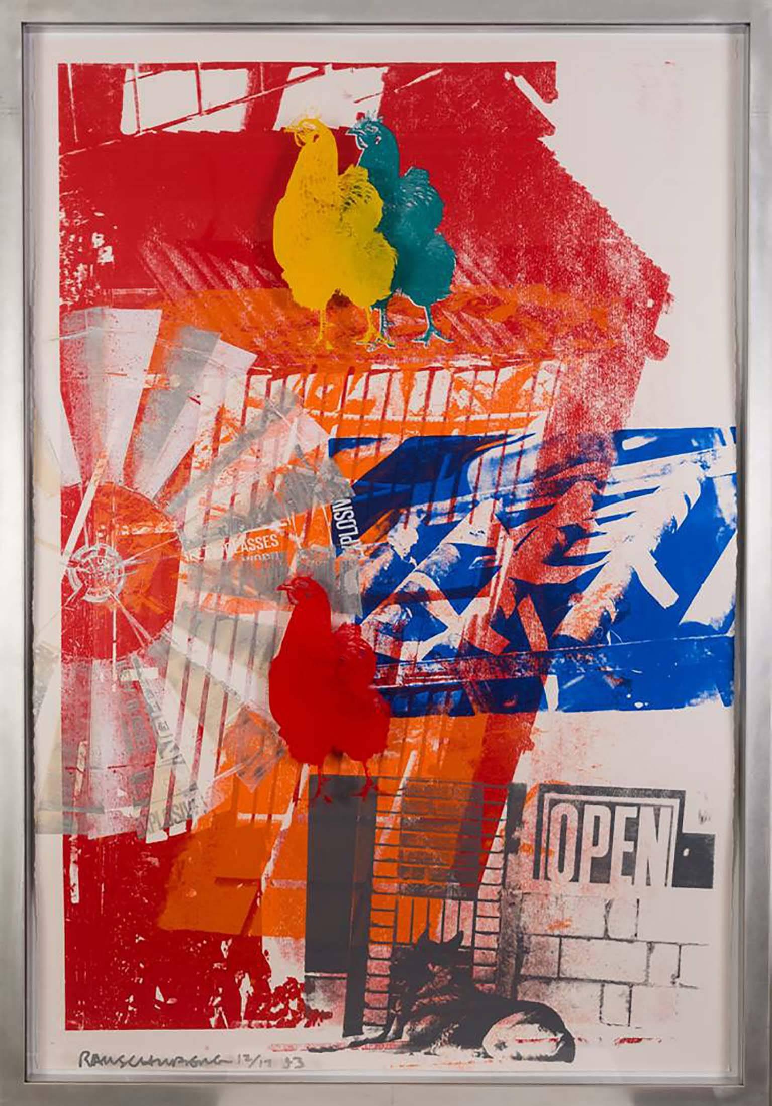 Cock Sure - Print by Robert Rauschenberg