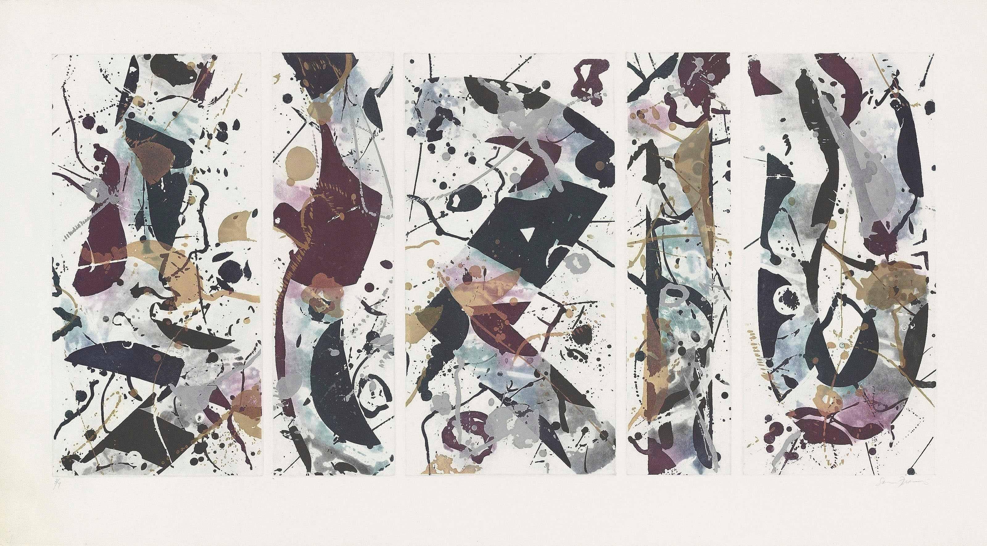 The Five Continents in Wintertime - Print by Sam Francis