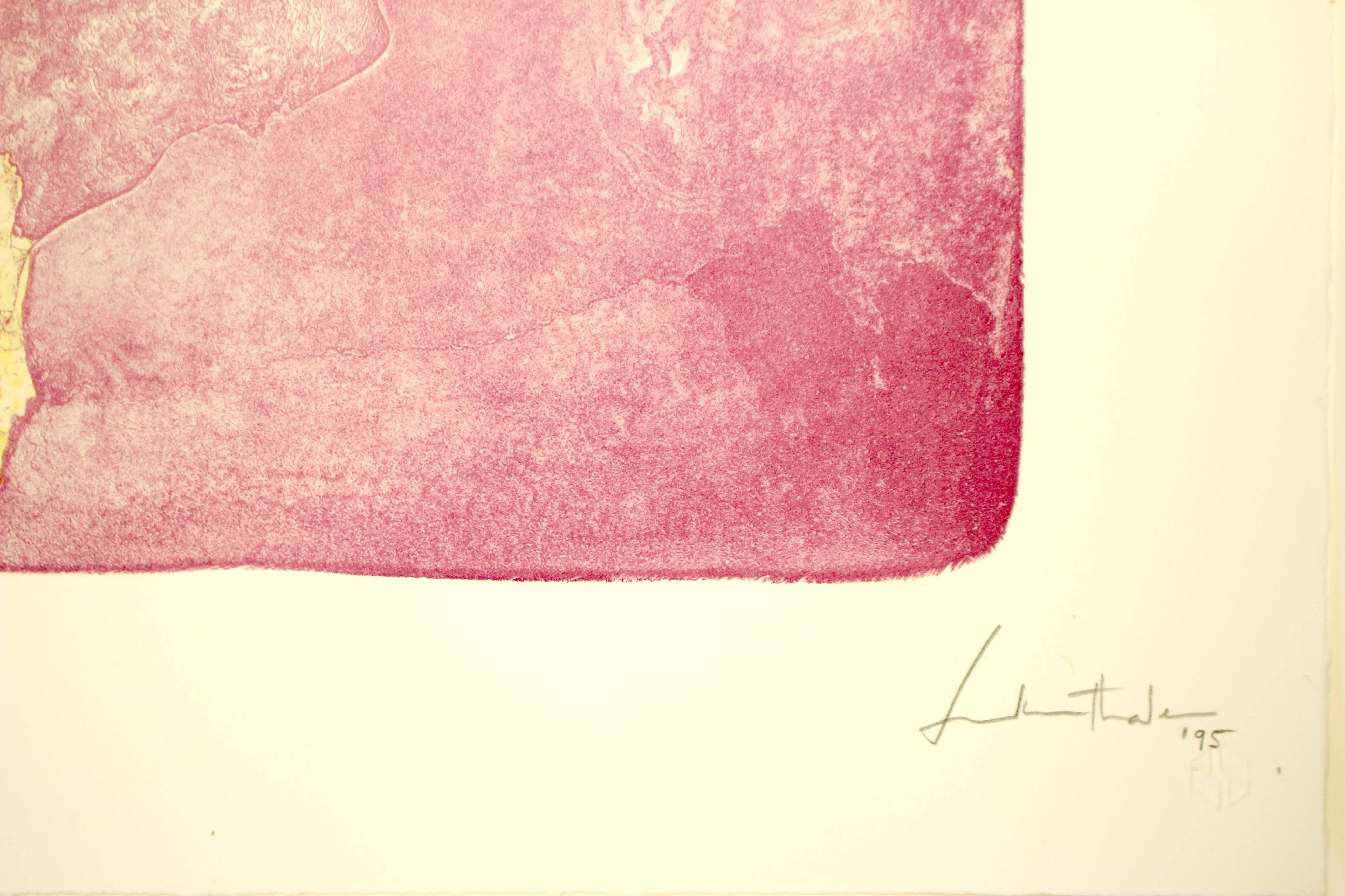 Helen Frankenthaler
Reflections X, 1995, (7/30)
lithograph
14.75 x 11.75 in

A second-generation Abstract Expressionist painter, Helen Frankenthaler became active in the New York School of the 1950s, initially influenced by artists like Arshile