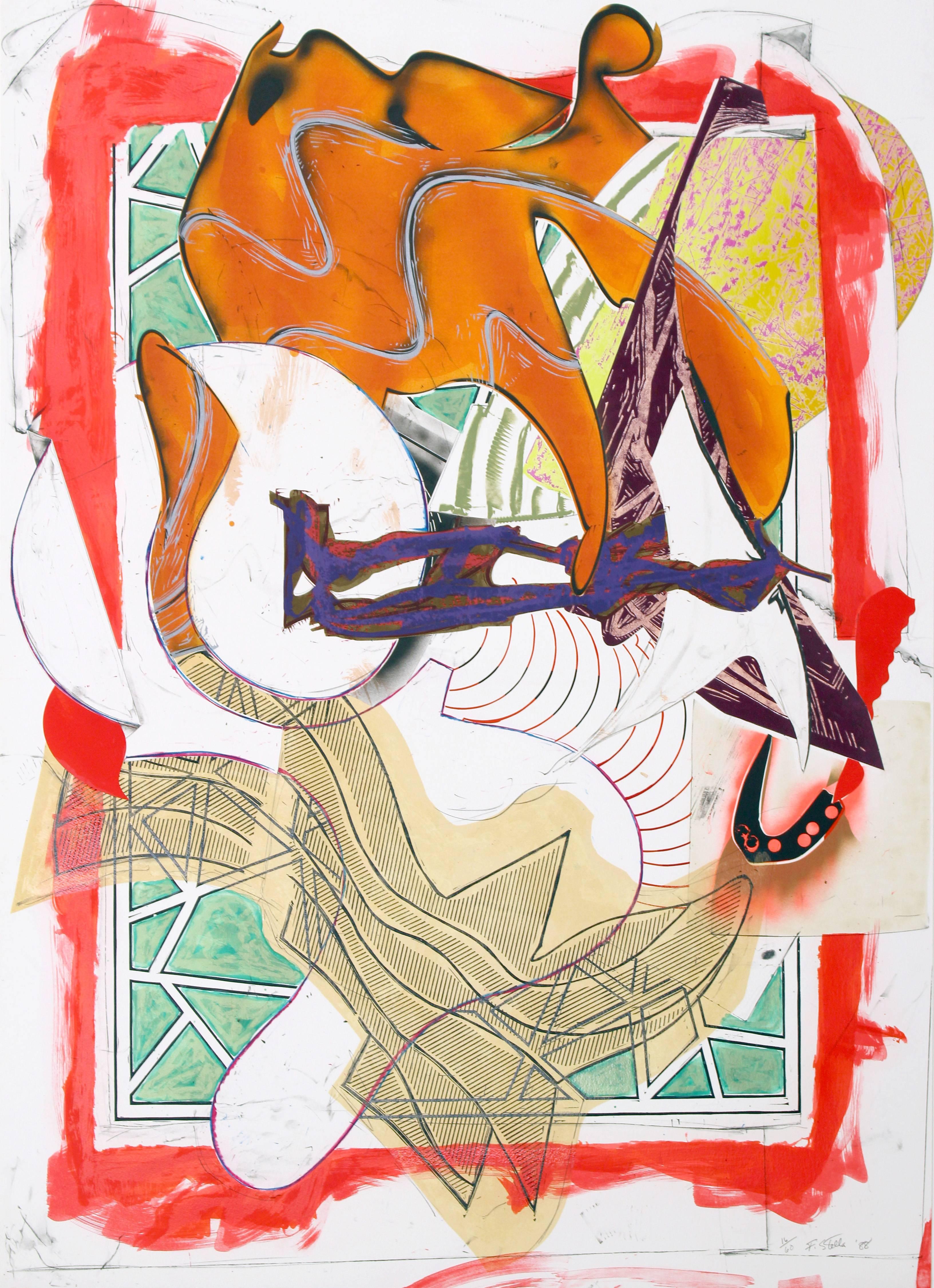 Frank Stella Abstract Print - Hark!