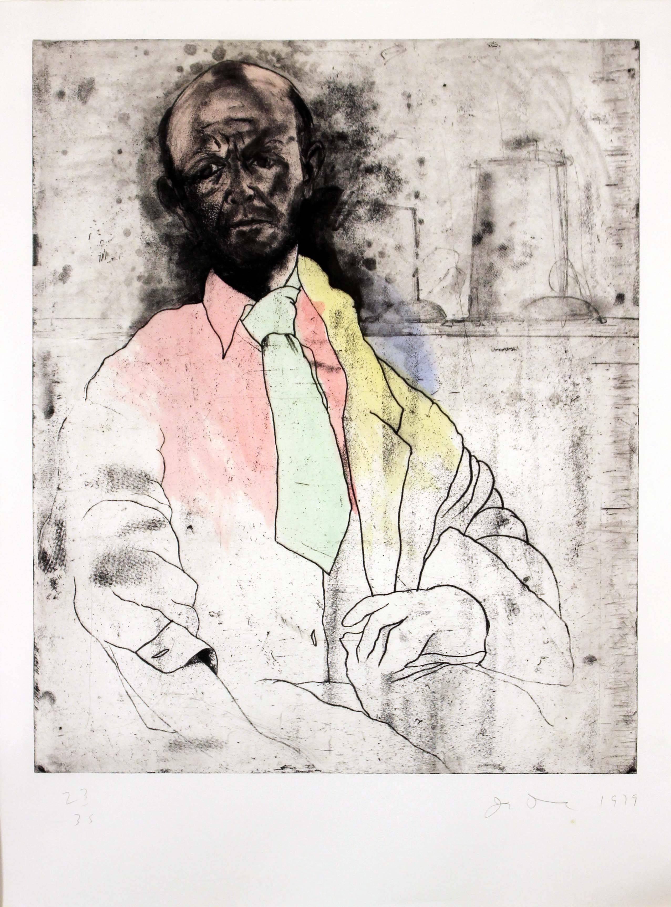Self Portrait as Die Maker - Print by Jim Dine