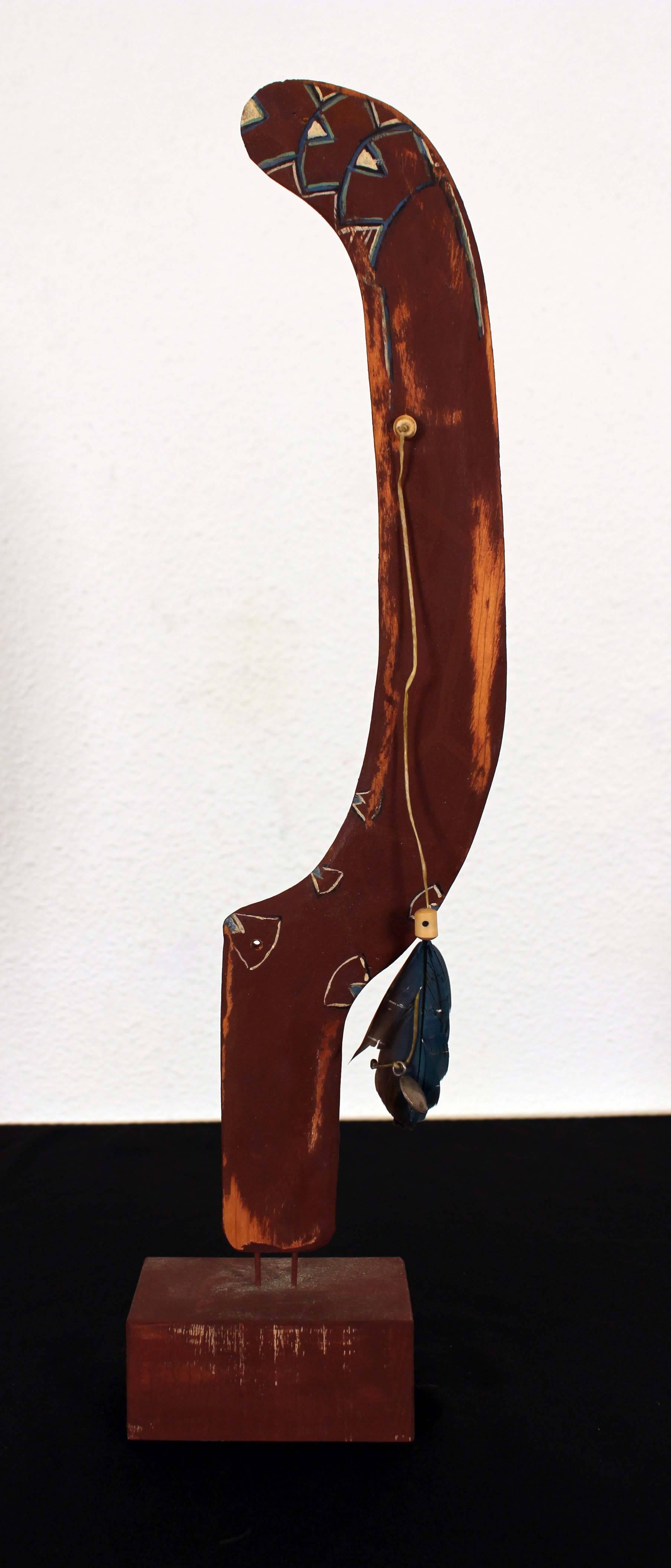 Armond Lara Abstract Sculpture - Hopi Rabbit Stick II