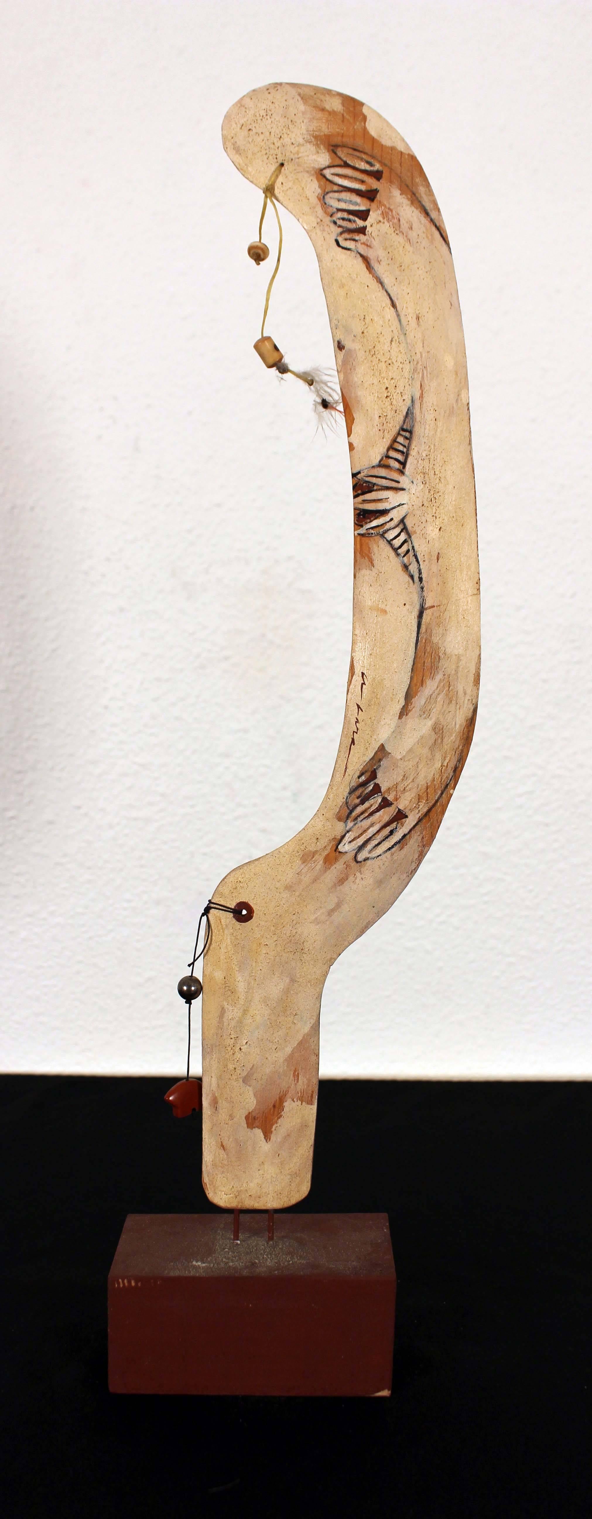 Hopi Rabbit Stick III - Mixed Media Art by Armond Lara