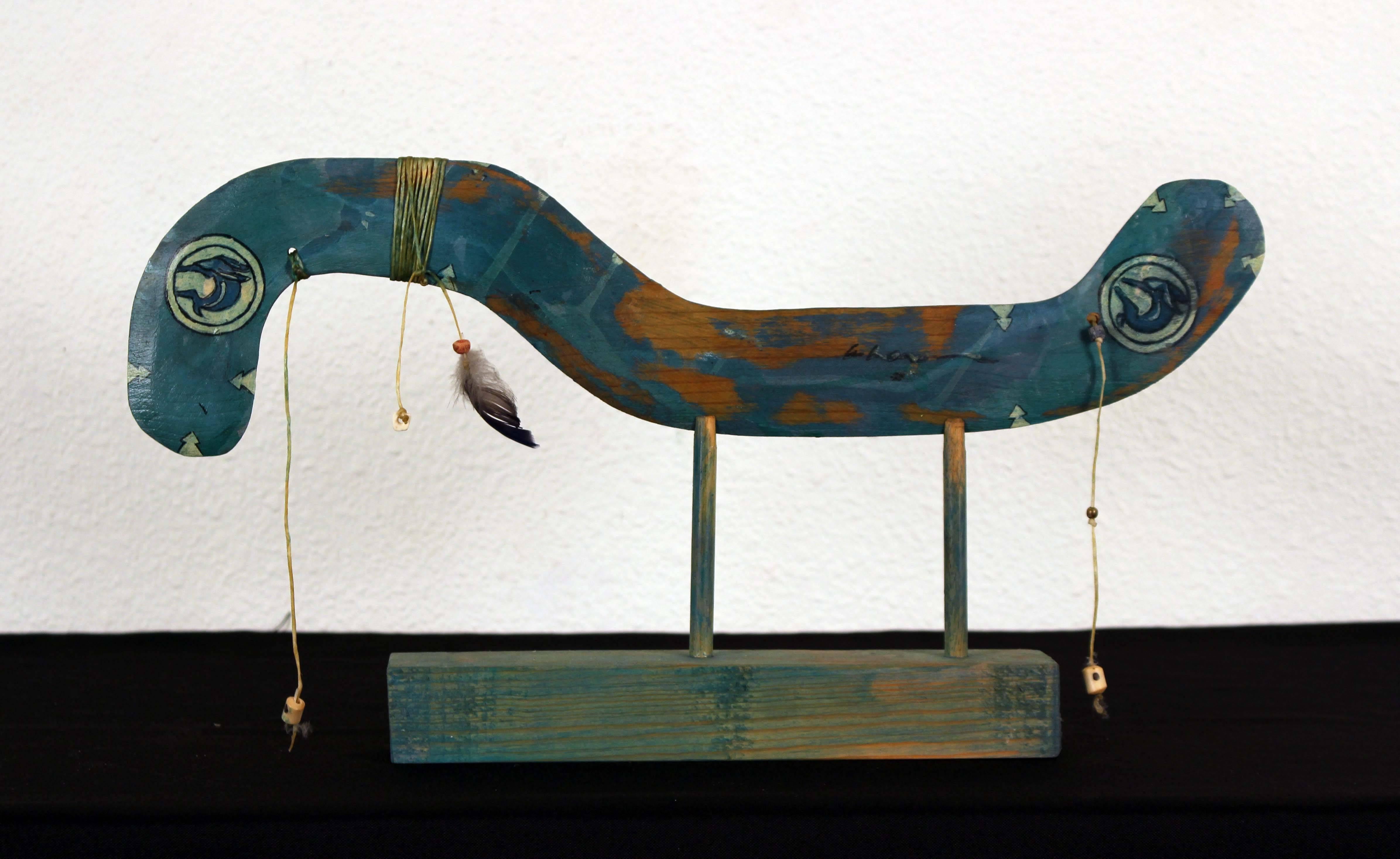 Armond Lara Abstract Sculpture - Hopi Rabbit Stick VII