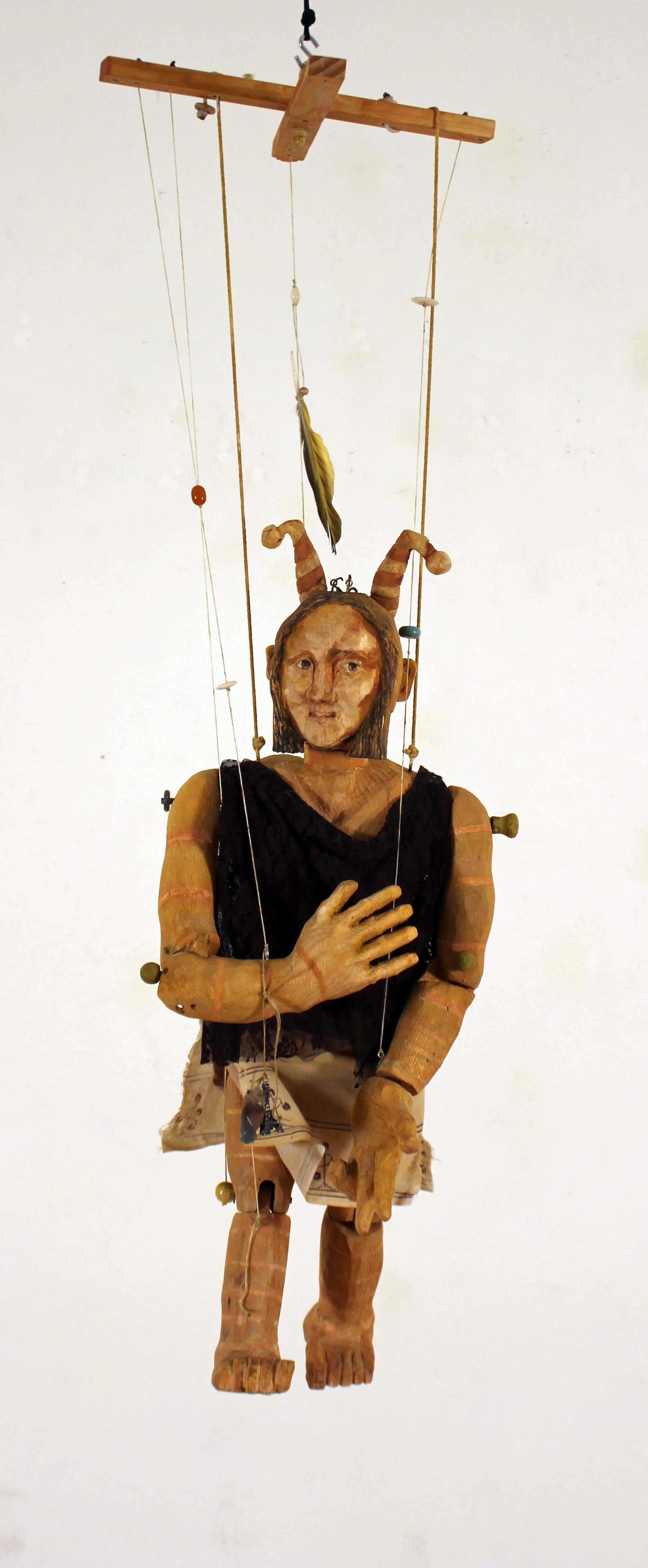 Armond Lara Figurative Sculpture - Mona Lisa Marionette