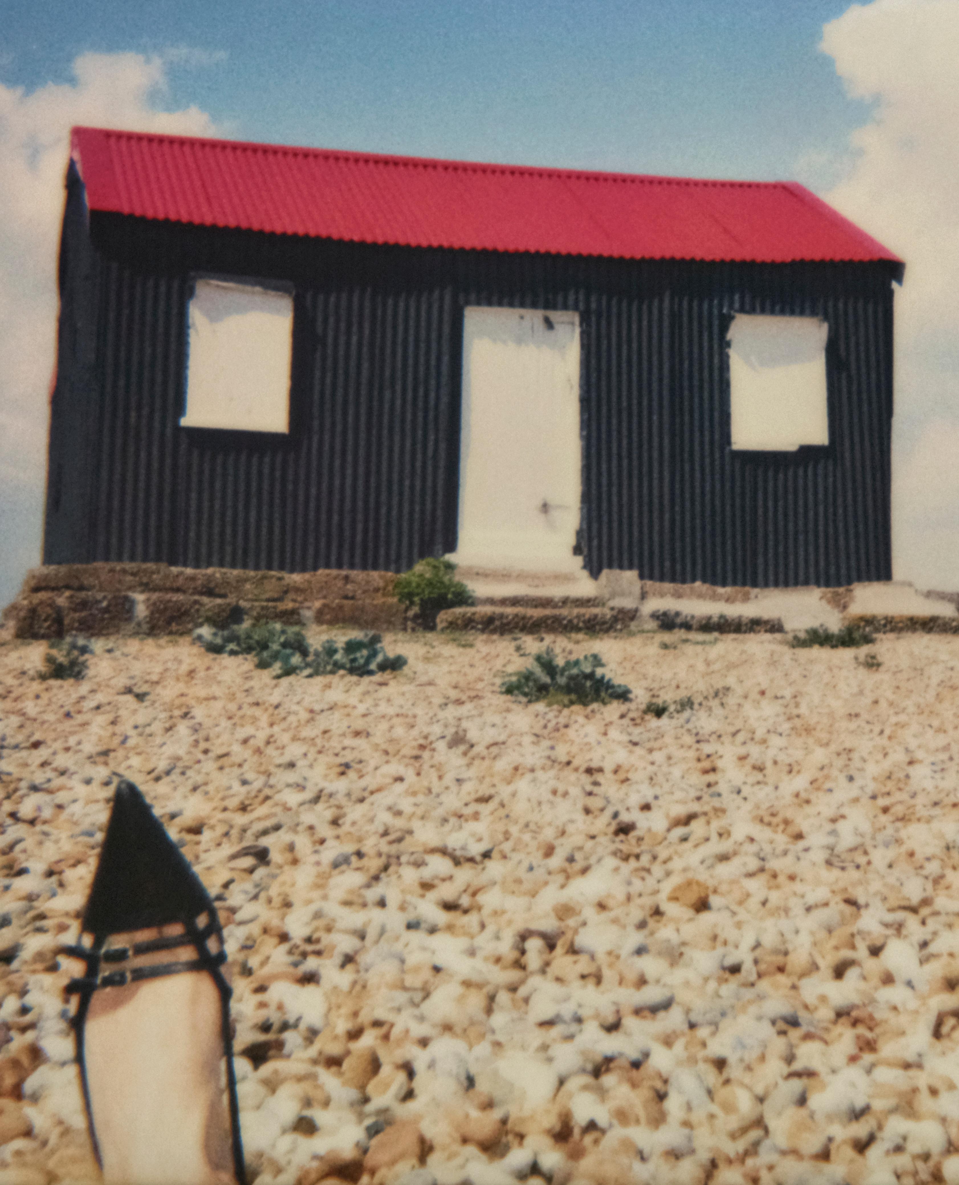 Landed – Emma Summerton, Polaroid, Colour, High Heels, Seascape, Beach, Sky, Hut For Sale 3