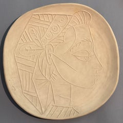 Pablo Picasso, Profil de Jacqueline (A.R. 309), céramique