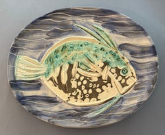 Pablo Picasso, Poisson bleu (A.R. 180), Ceramic