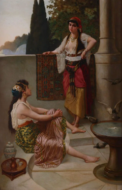 orientalist ladies conversing in the Balcony