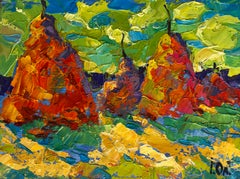 Meules de foin dans un champ – Peinture à l'huile de paysage – Postimpressionnisme