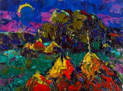 Silence shining with a silver sky Landscape Oil Painting Post Impressionism