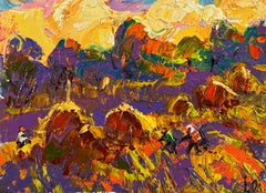 Light fades in the embrace of silence Landscape Painting Post Impressionism