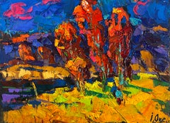 Melody of the wind and whispers Landscape Oil Painting Post Impressionism