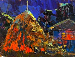 Stars twinkle in a calm sky Landscape Oil Painting Post Impressionism