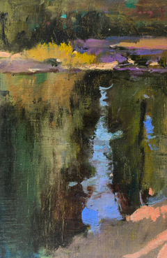 Echoes of Water Cityscape Impressionism Original Oil Painting, Ready to Hang
