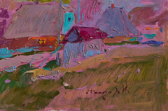 Evening Landscape Impressionism Original Oil Painting